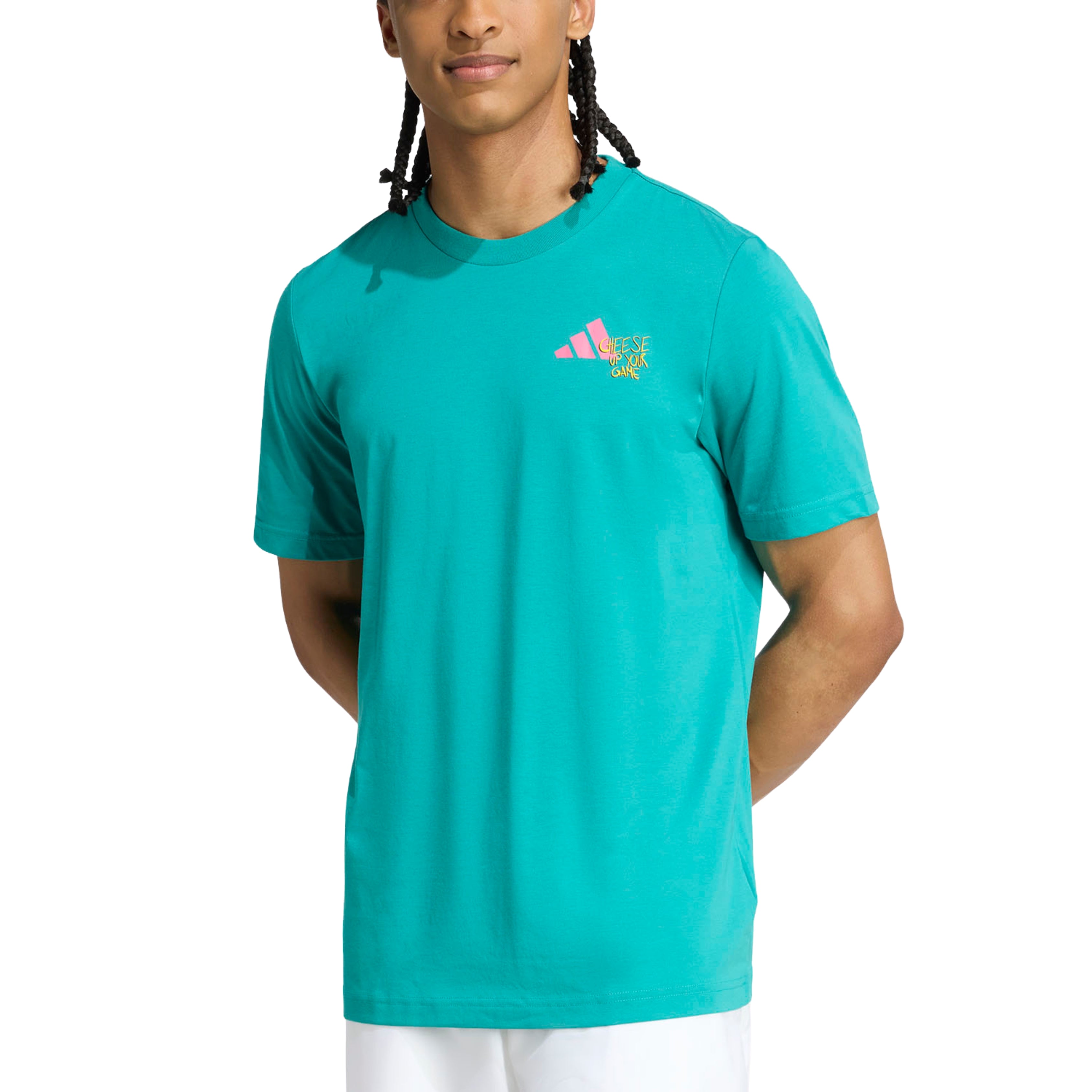 Adidas Padel Category Graphic Tee - Pure Teal | PadelZone