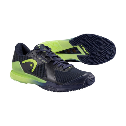 Head Sprint Pro 4.0 Padel Shoe - Navy/Lime - Two Shoe