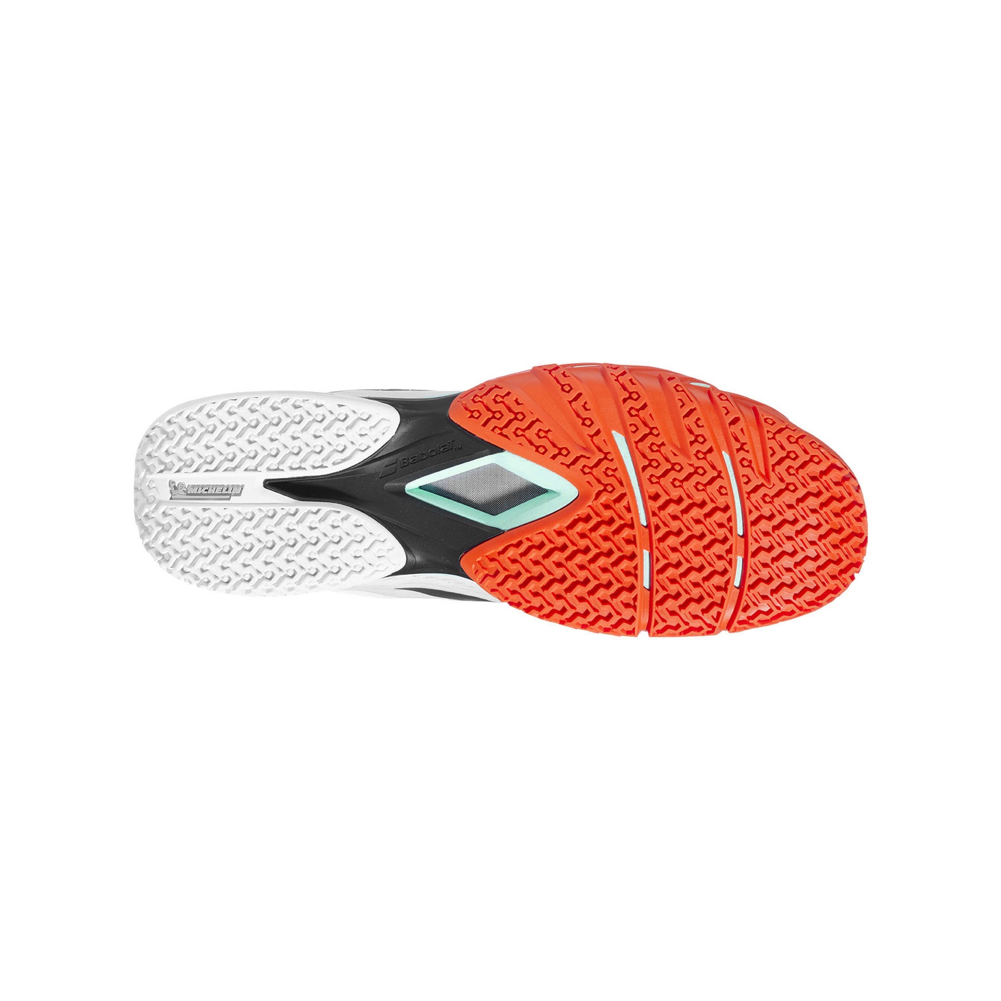 Babolat Jet Premura 3 Men Padel Shoes - White/Orange - Lateral