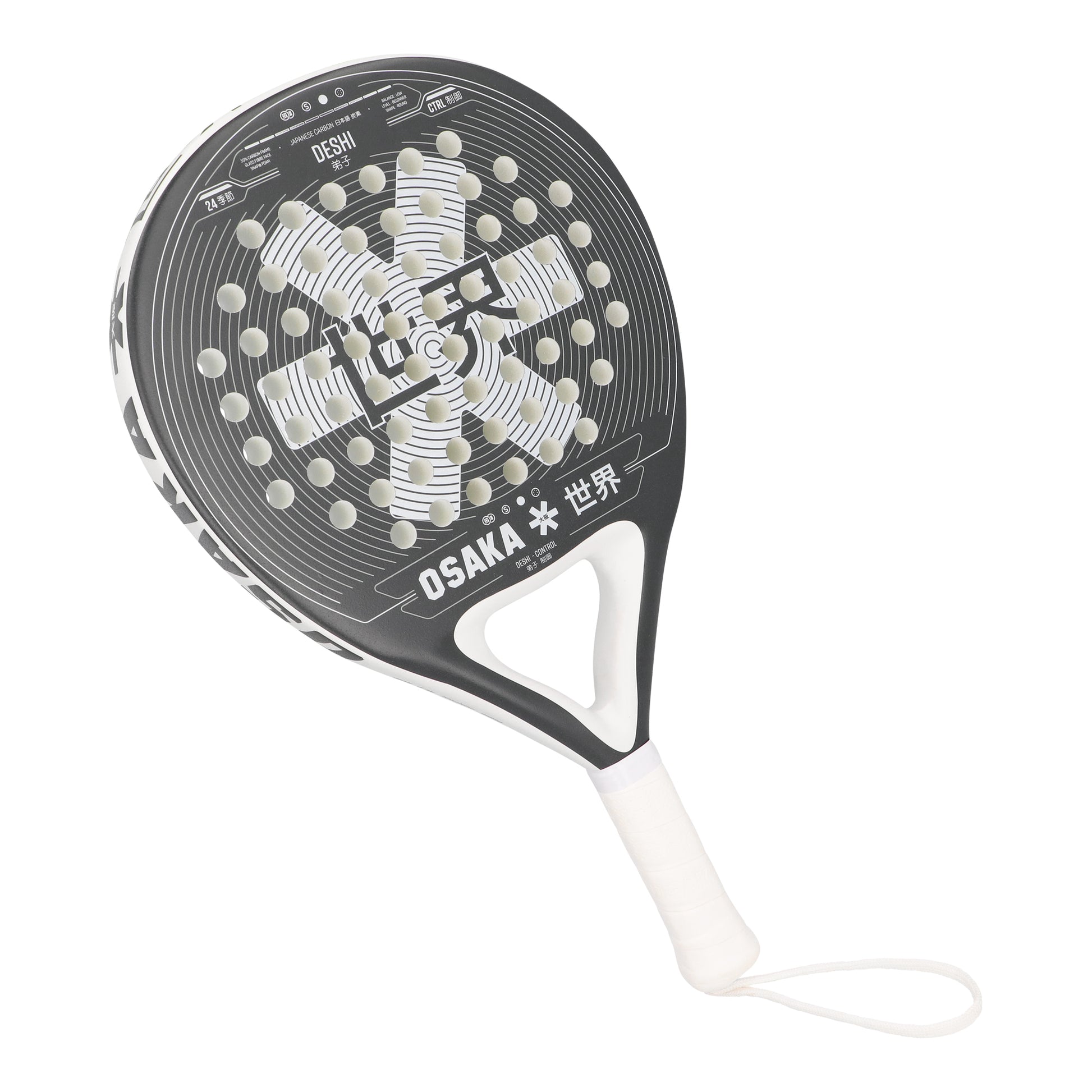 Osaka Deshi Control Padel Racket - Grey - Right