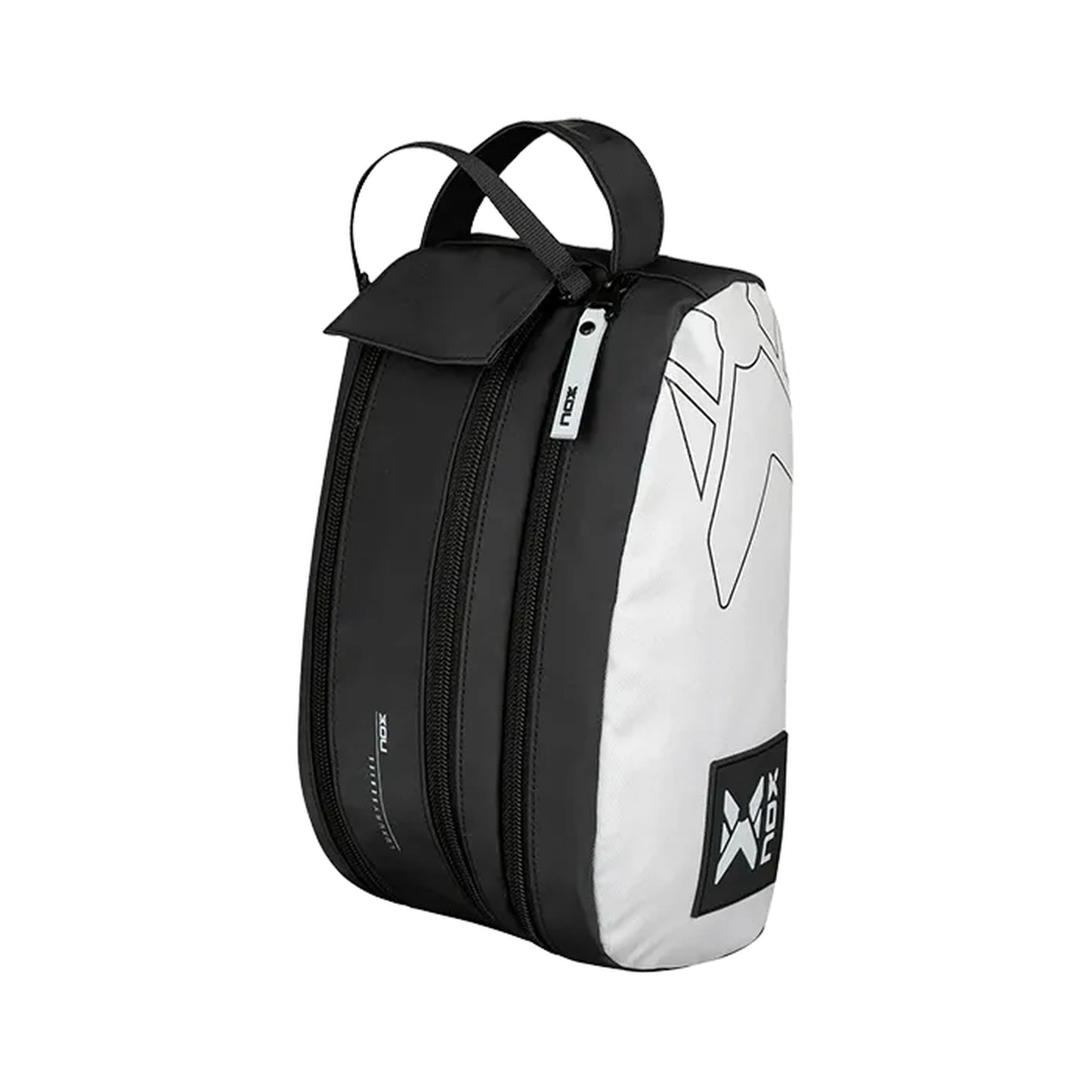 Nox Luxury Series toiletry bag, side profile showing depth and seams