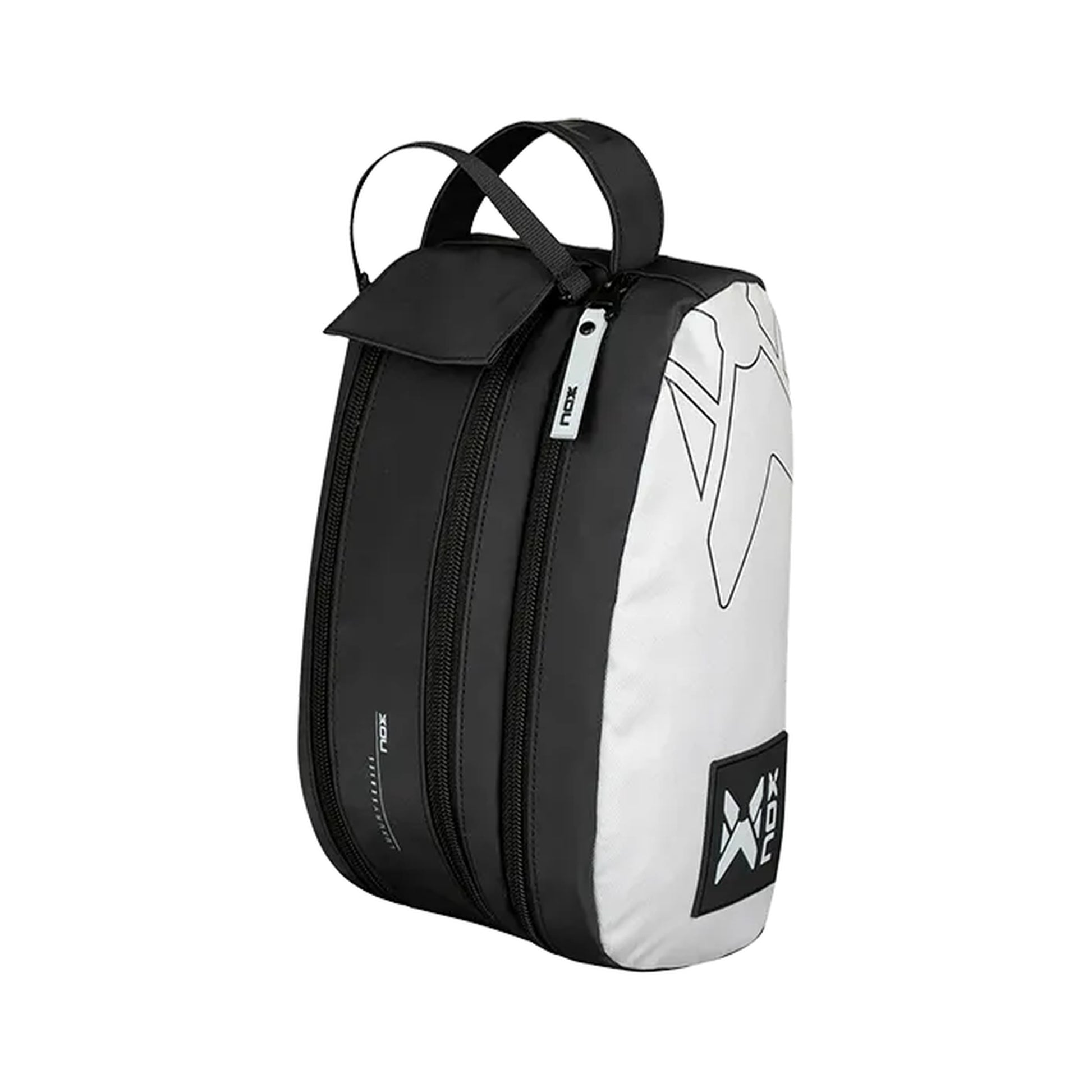 Nox Luxury Series toiletry bag, side profile showing depth and seams