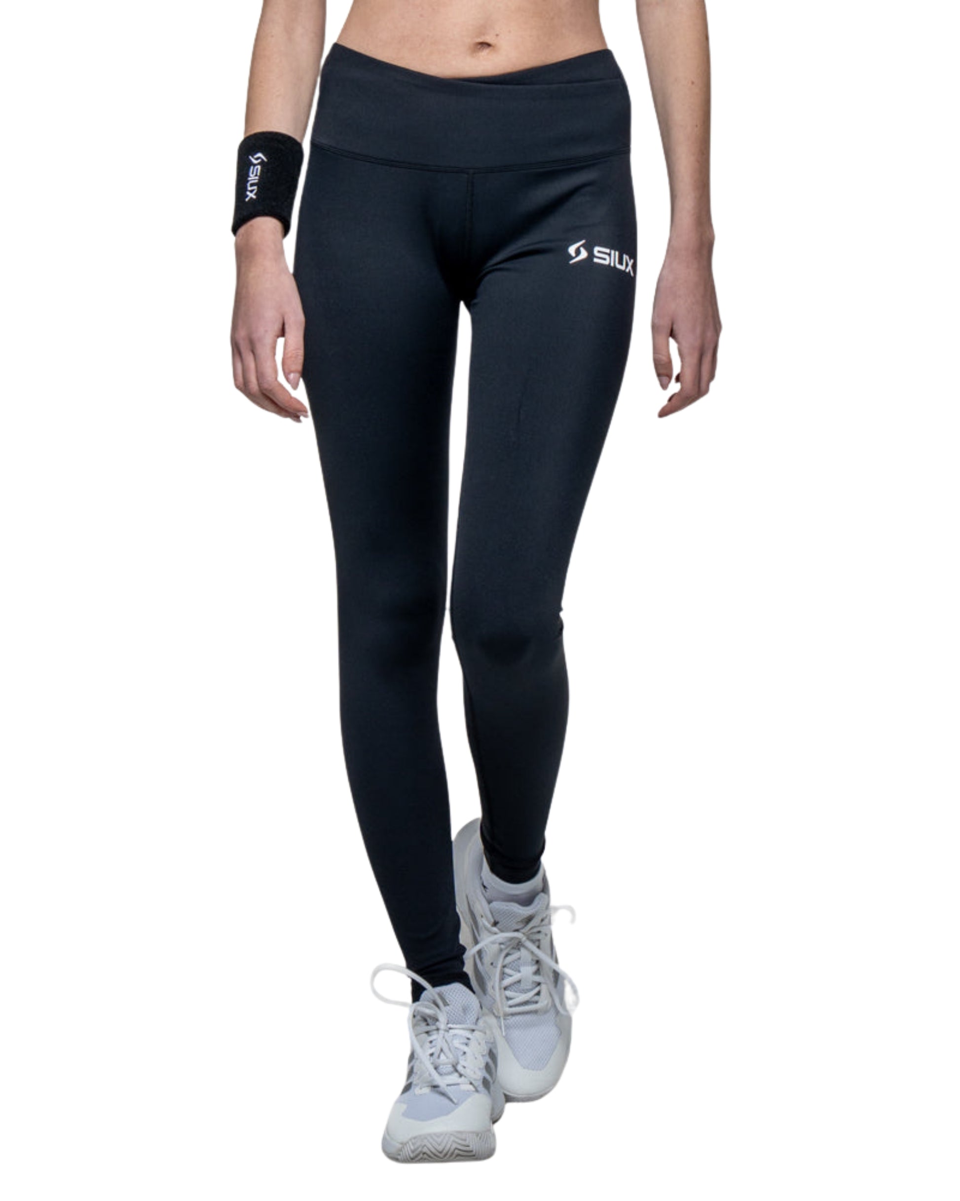 Siux Basic 26 Women's Padel Leggings - Black - Front View