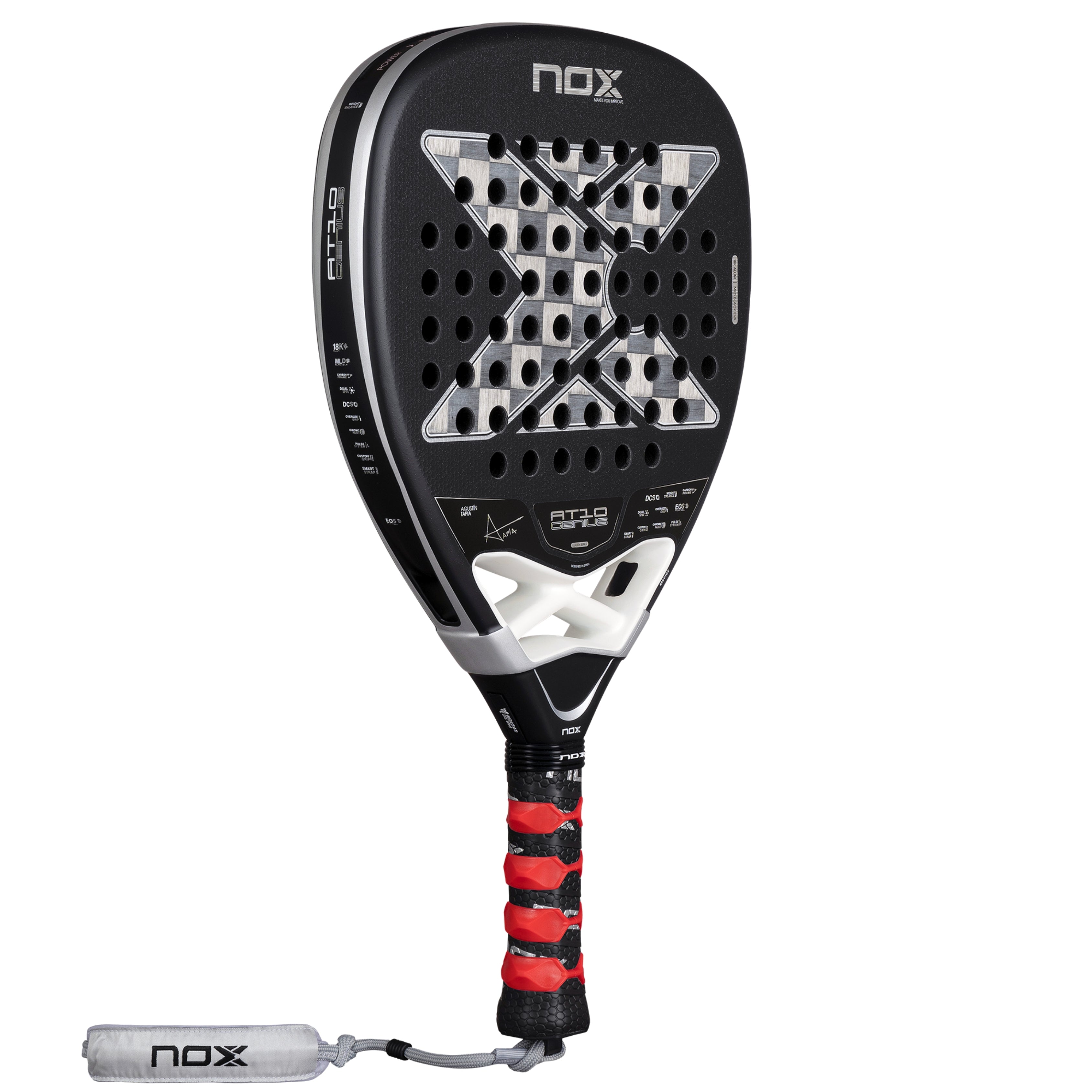 NOX AT10 Luxury Genius Attack 18K Alum by Agustín Tapia – PadelZone