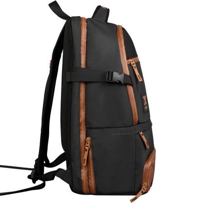 NOX Luxury Open Series Backpack - Black/Brown - Side