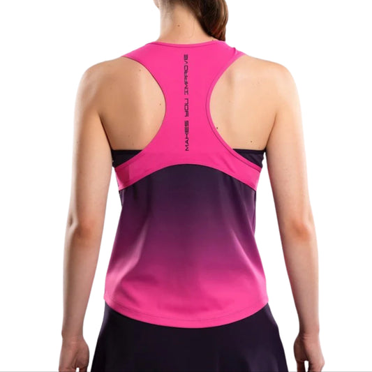 NOX Women's Pro Blackberry Rose Tank Top - Back