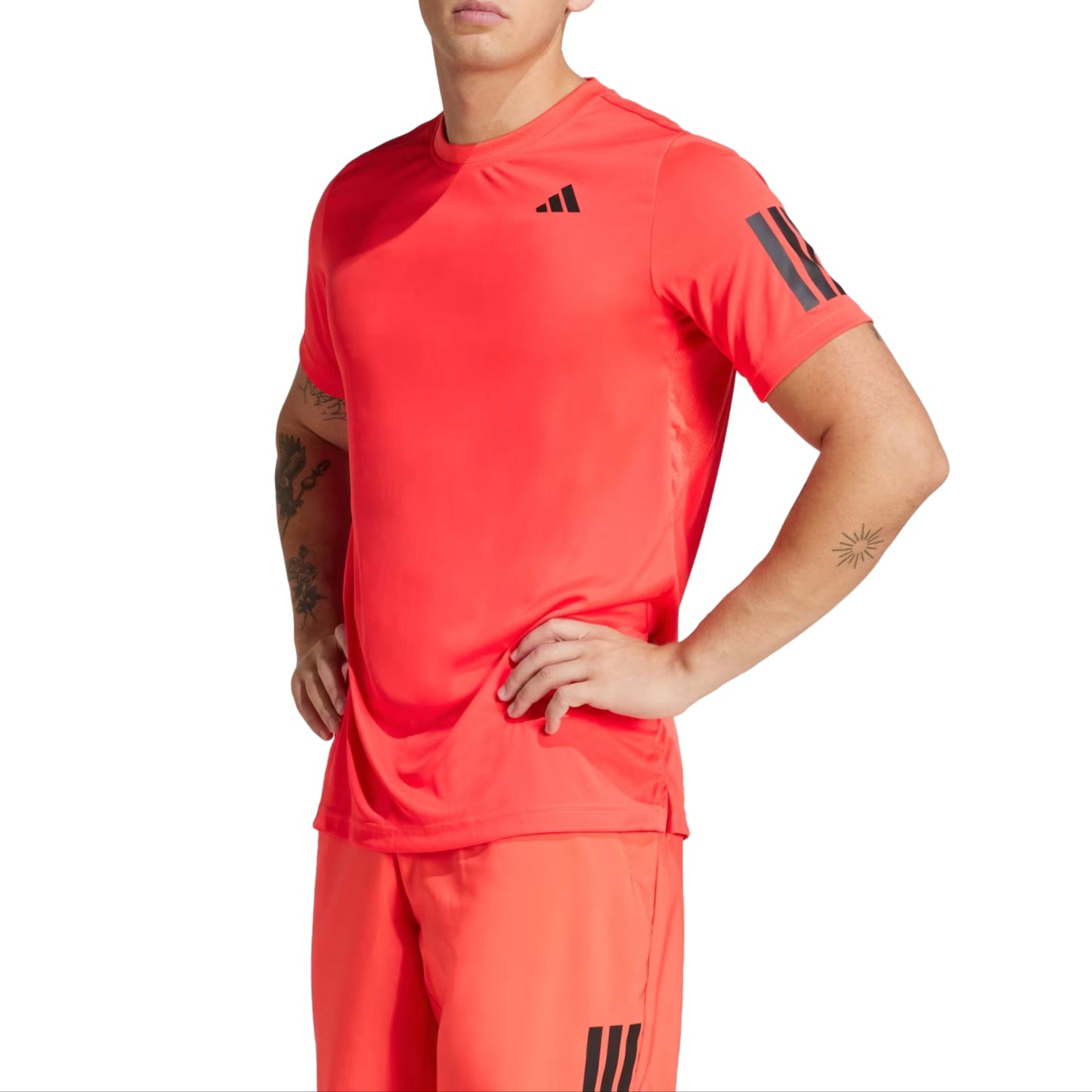 Adidas Club 3STR Climacool Tee - Red - Front