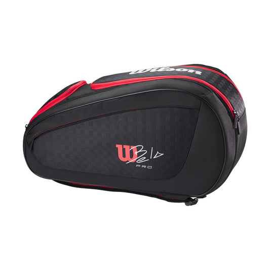 Wilson Bela Super Tour Padel Bag - Black/Red - Top View