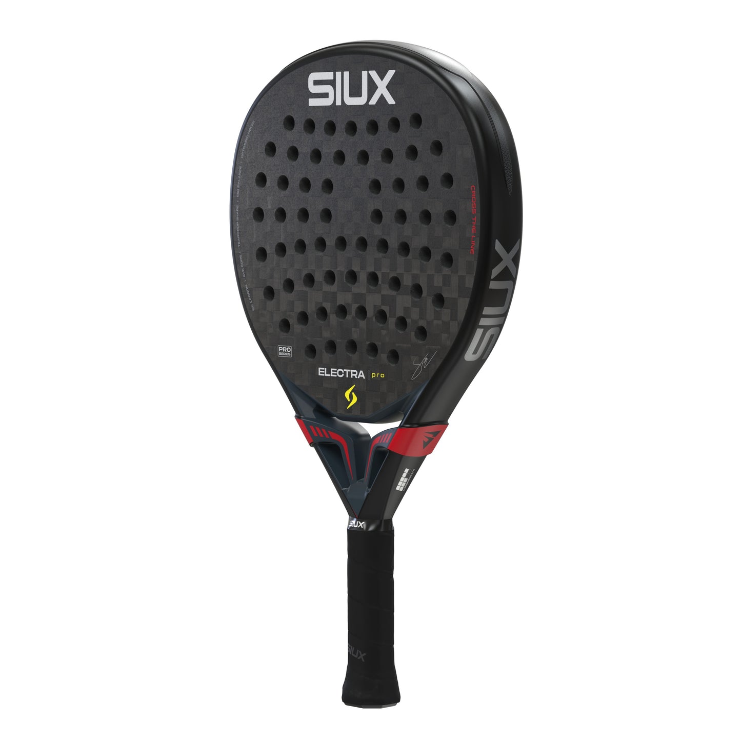 Siux Electra Pro 2026 Padel Racket - Shadow Red - Back