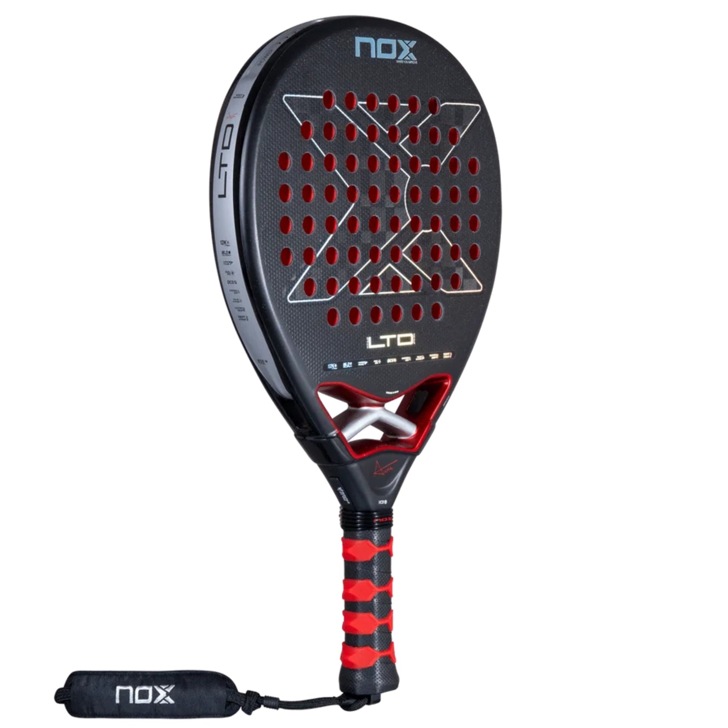 NOX AT10 Genius 12K XTREM LTD 2026 padel racket angled rear view