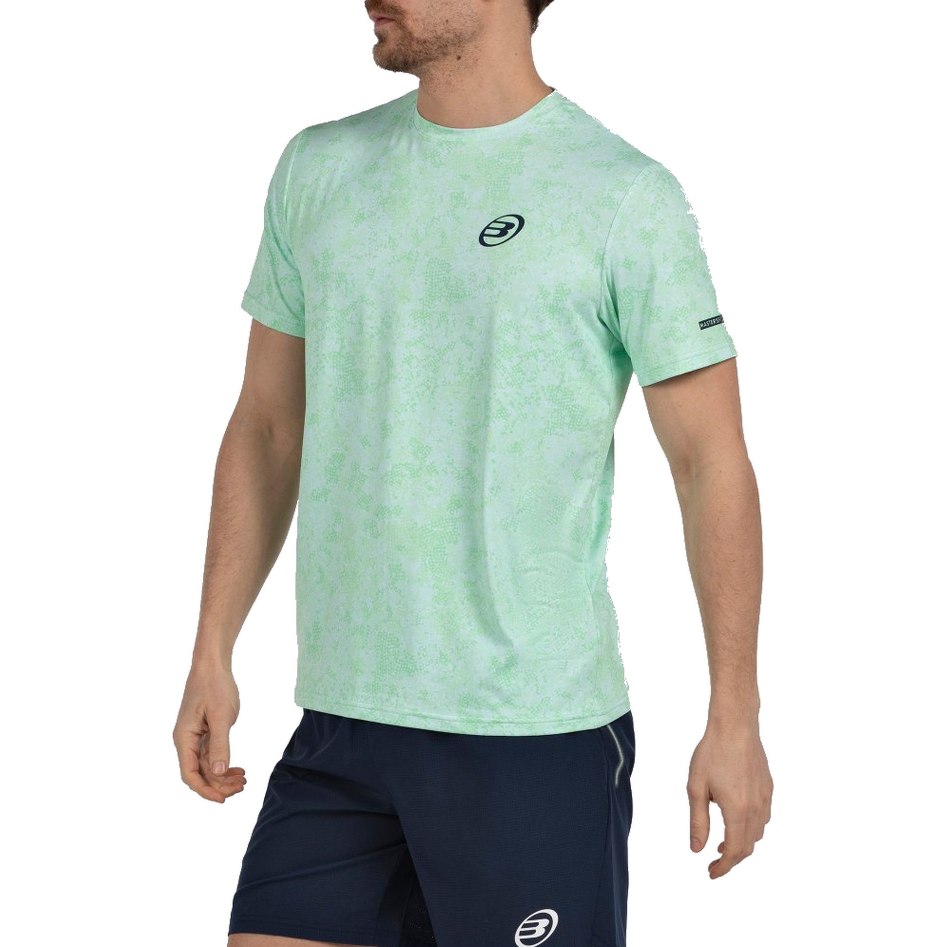 Bullpadel Masama Padel T-Shirt Men - Acid Green - Right angled model view