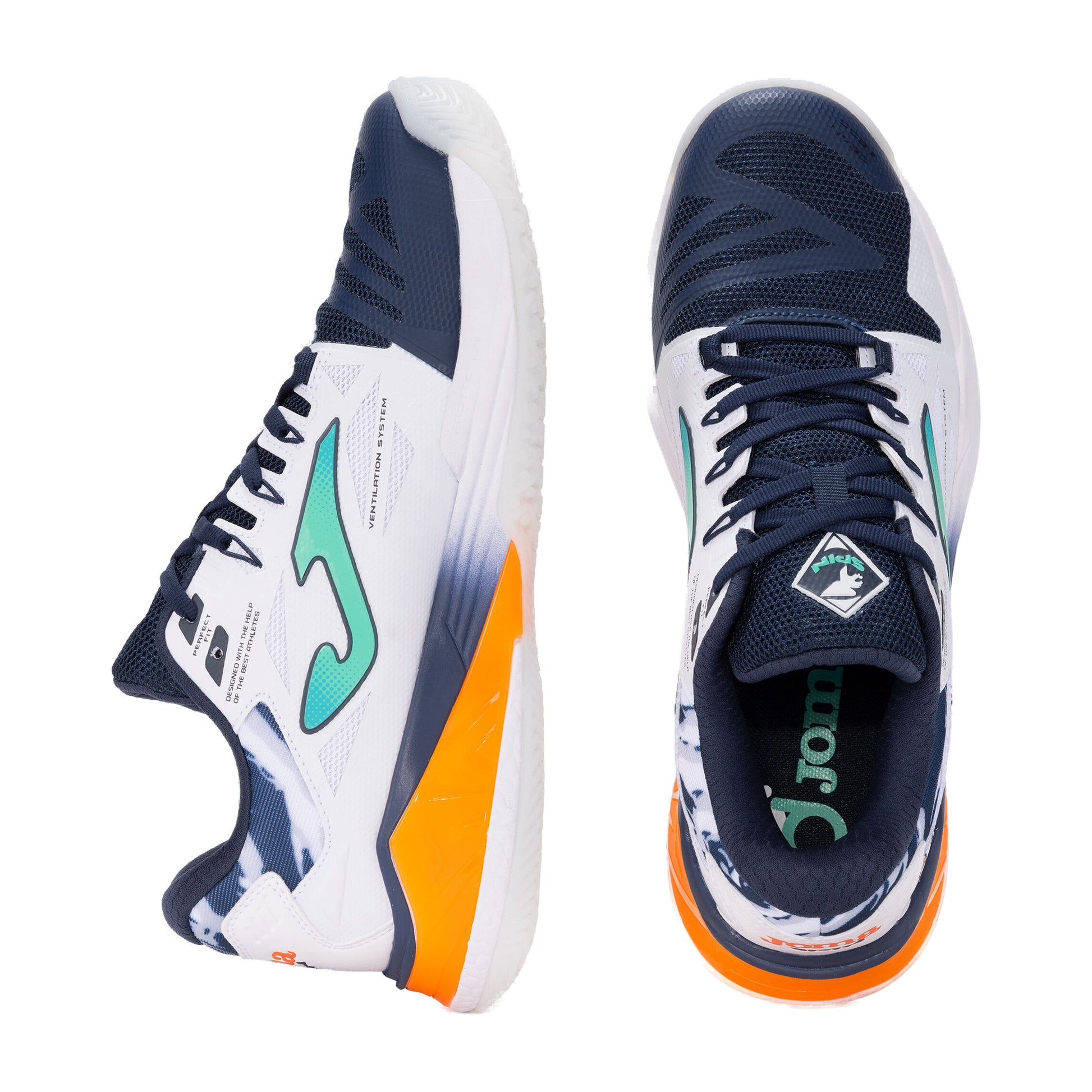 Joma Spin Men 2632 Padel Shoes - White - Top