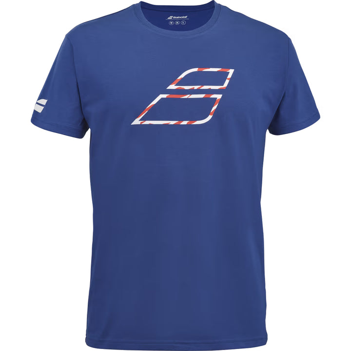 Babolat Exercise Big Flag T-Shirt - Men — Blue