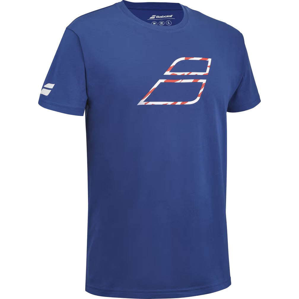 Babolat Exercise Big Flag T-Shirt Blue - Men - Right