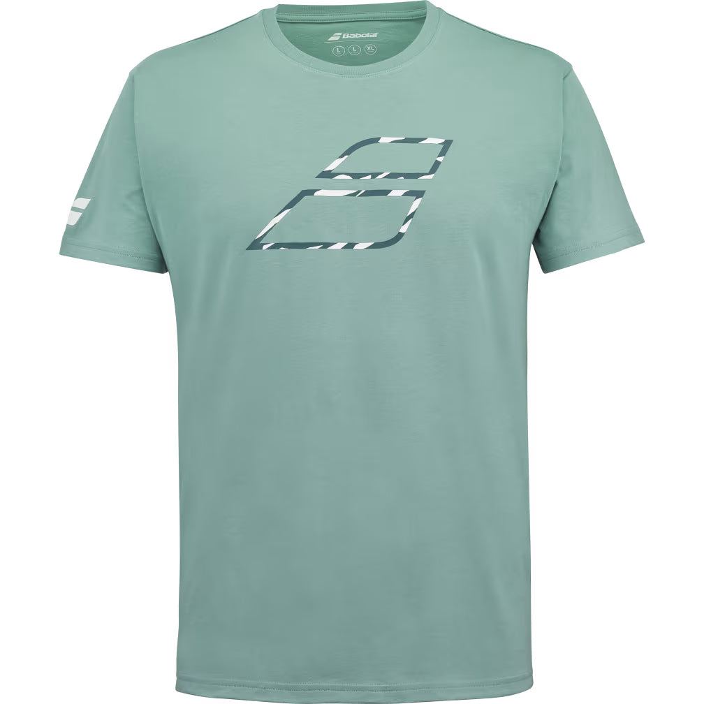 Babolat Exercise Big Flag T-Shirt Green - Men - FrontBabolat Exercise Big Flag T-Shirt Green - Men - Right