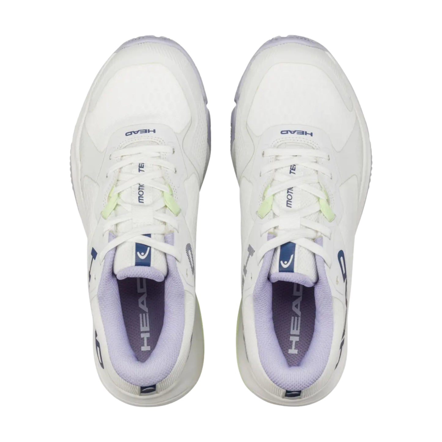 Head Motion Team Women's Padel Shoes - White/Lavender - Top