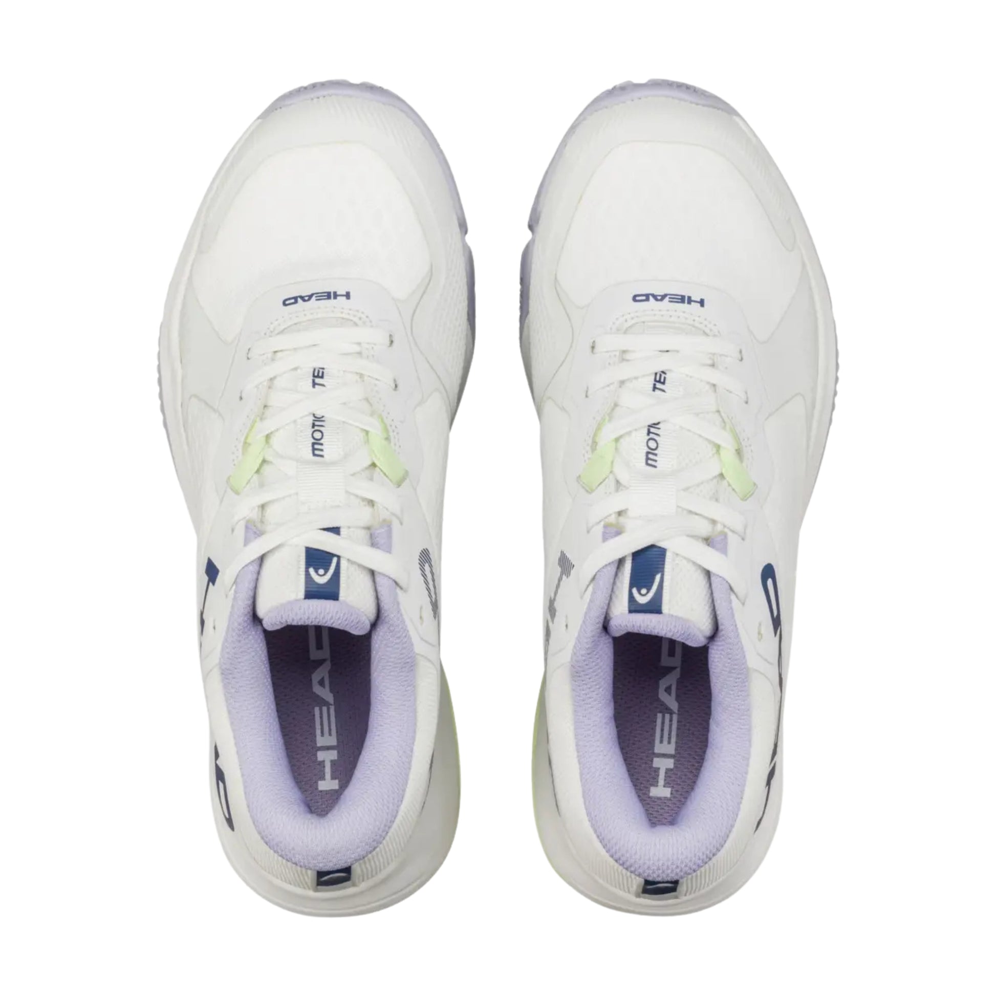 Head Motion Team Women's Padel Shoes - White/Lavender - Top