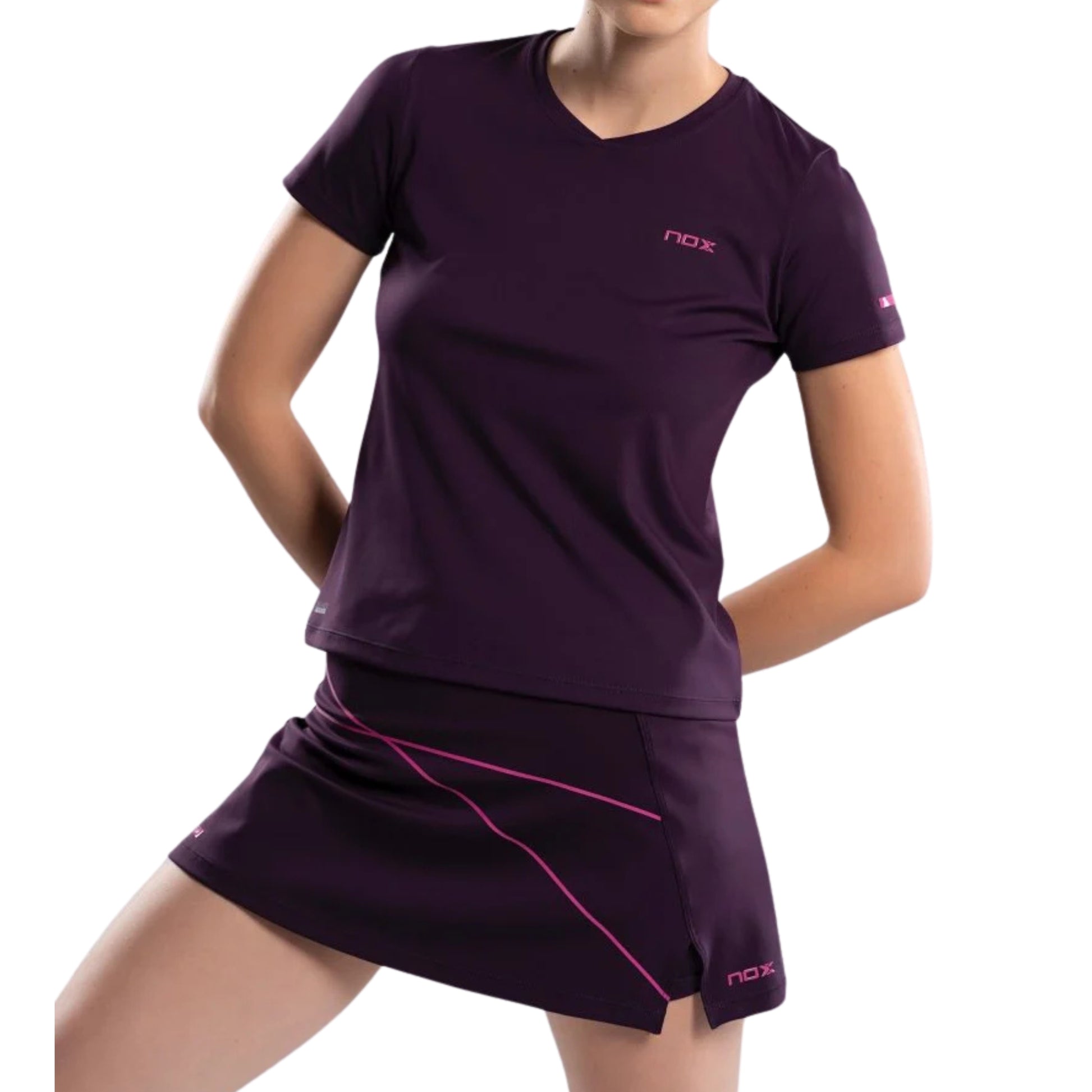 Nox Women's Pro Deep Purple Padel Skirt - Side