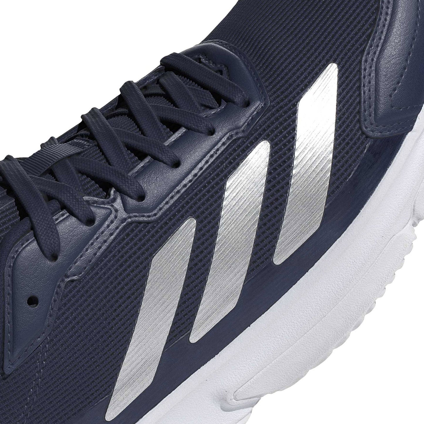 Adidas CourtQuick Padel Shoes Men - Dark Blue/Silver Metallic - Upper Detail