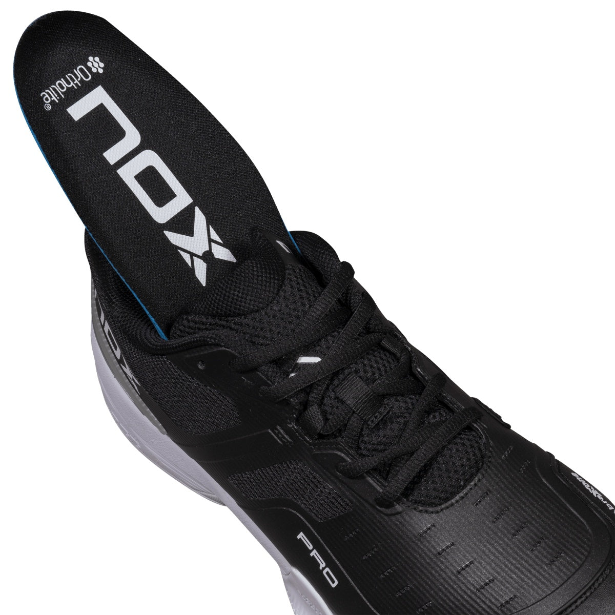 NOX AT10 Pro Black/White Padel Shoes - Back