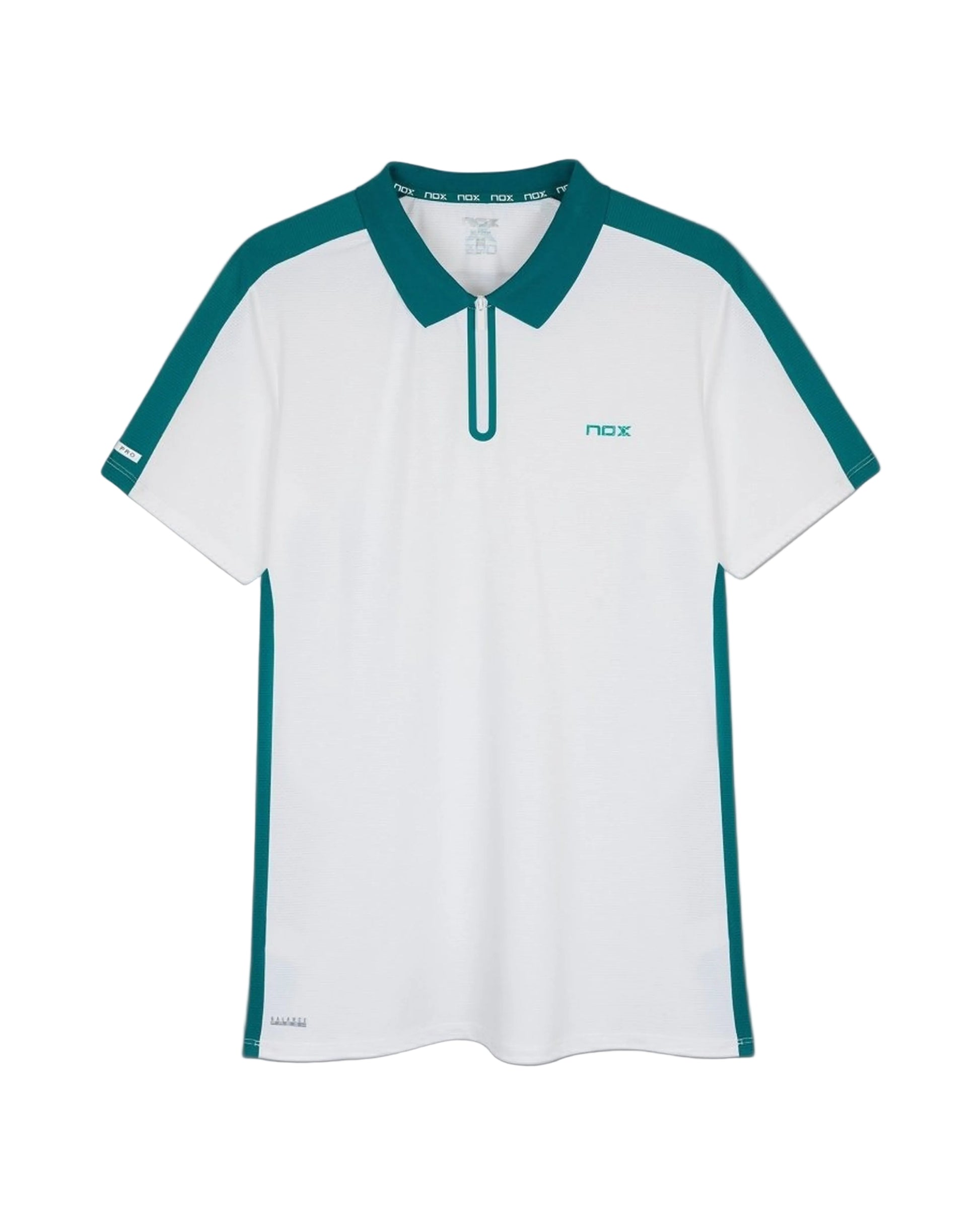 NOX Men's Pro Polo Shirt - White/Ivy Green - front