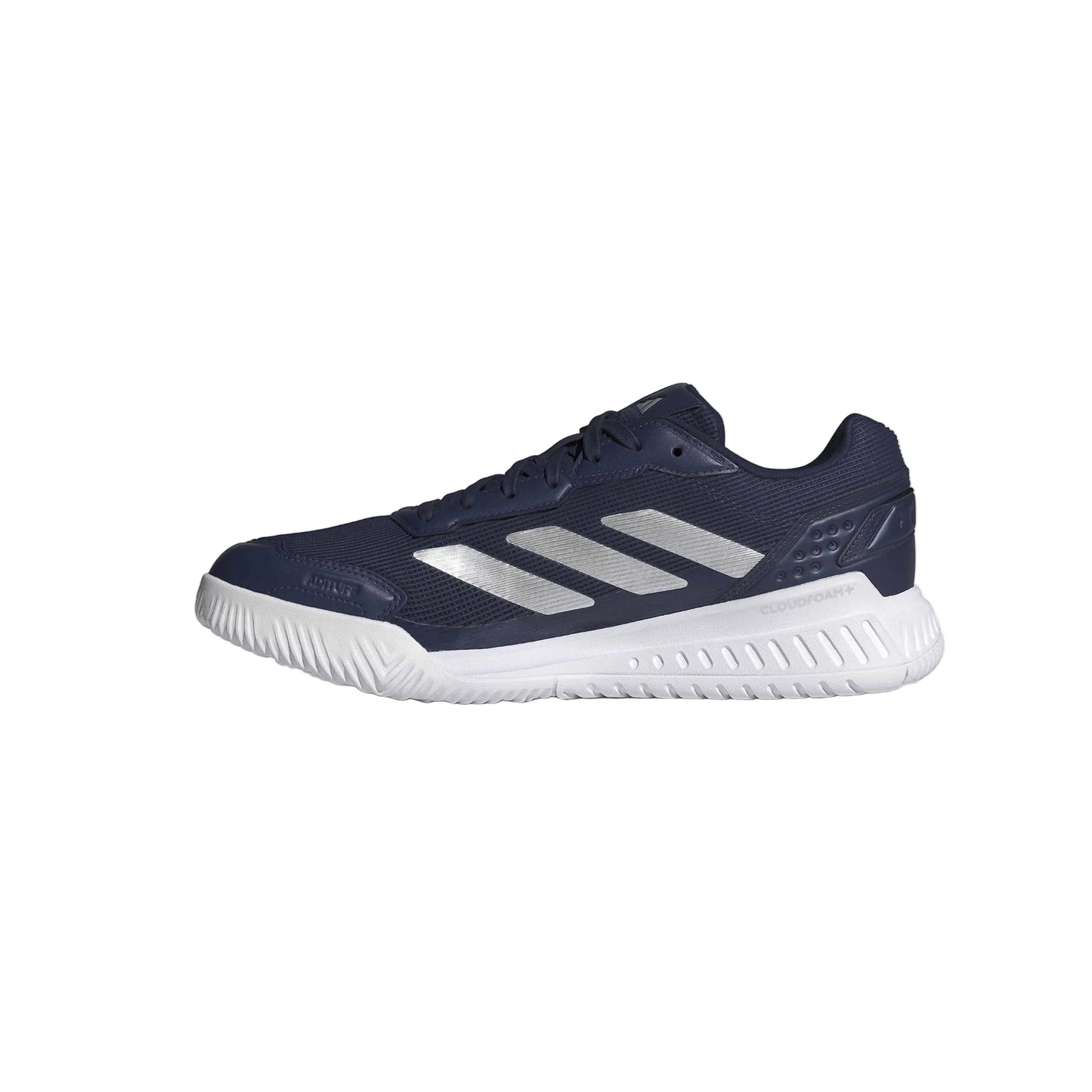 Adidas CourtQuick Padel Shoes Men - Dark Blue/Silver Metallic - Medial