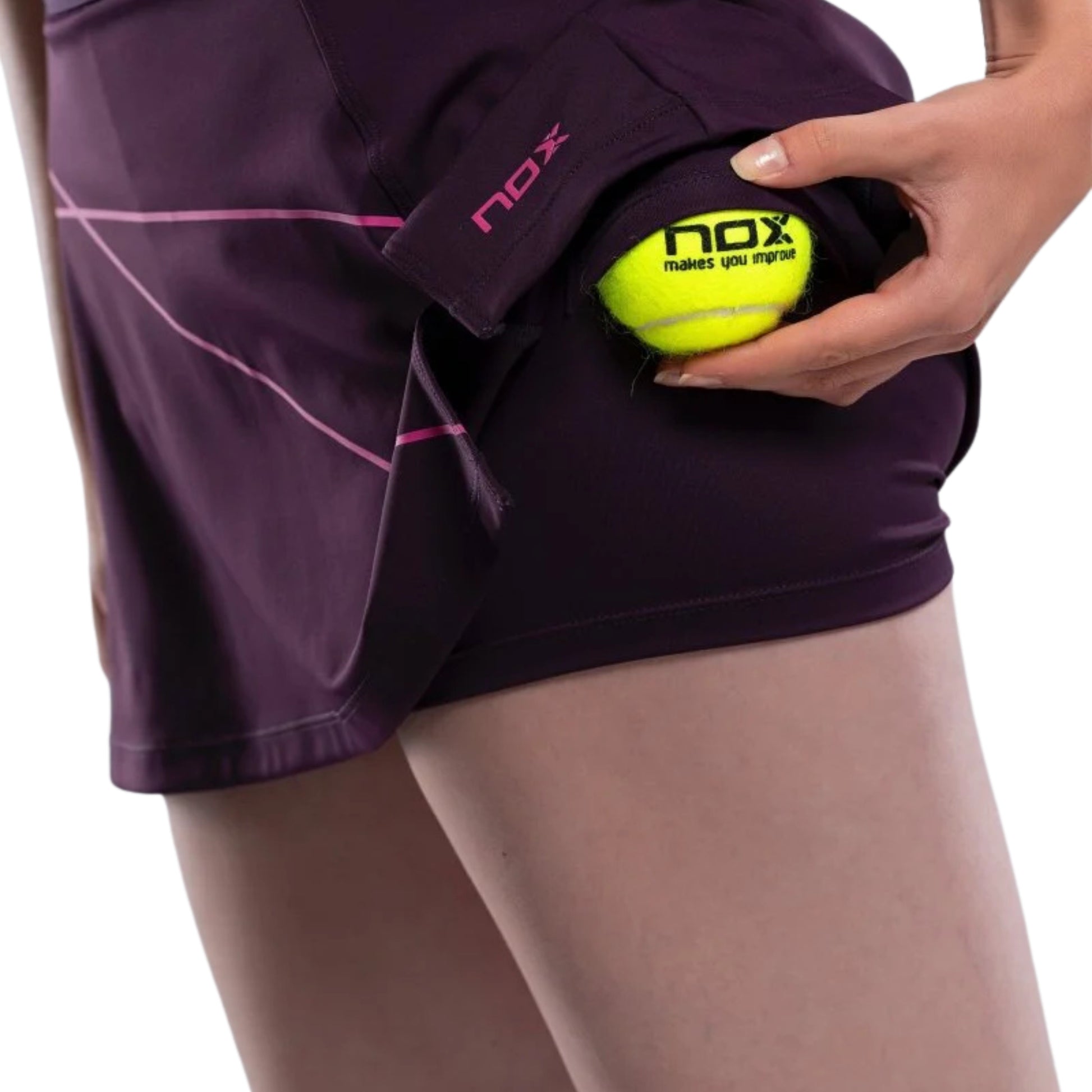 Nox Women's Pro Deep Purple Padel Skirt - Ball