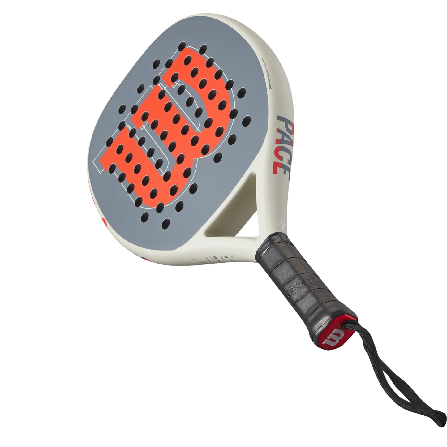 Wilson Pace V1 Padel Racket - Red - Angle