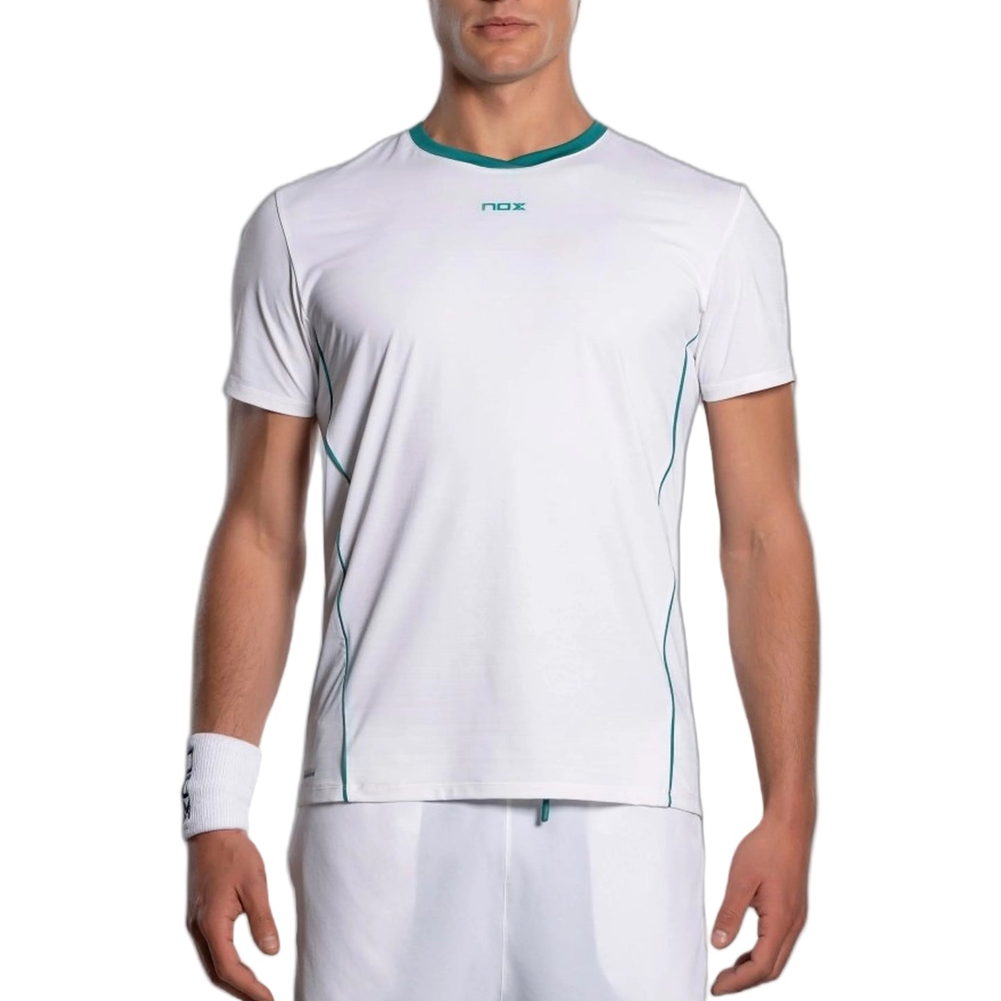 NOX Men's Pro T-Shirt - White/Ivy Green - model front