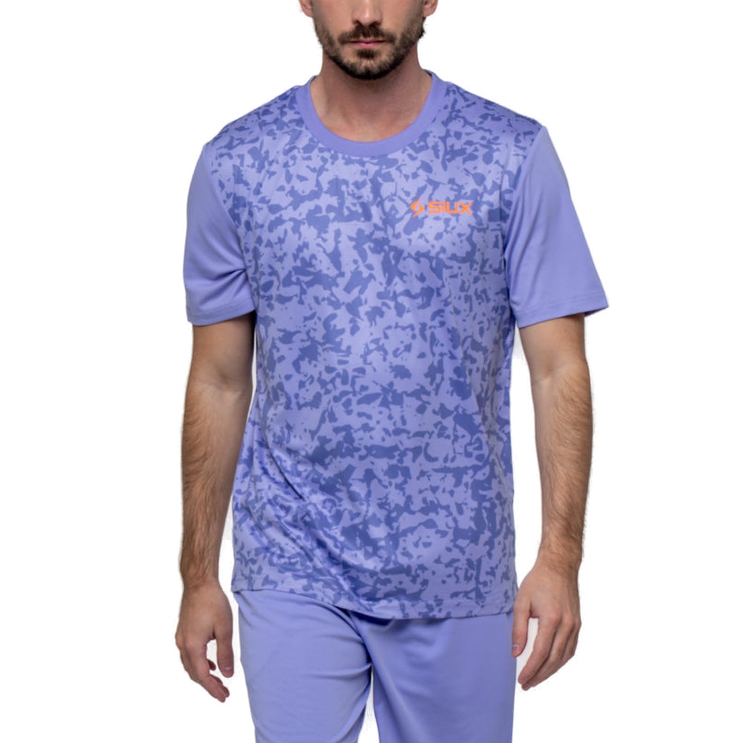Siux Cyber 26 Men's Padel T-Shirt - Lilac - Front Full View