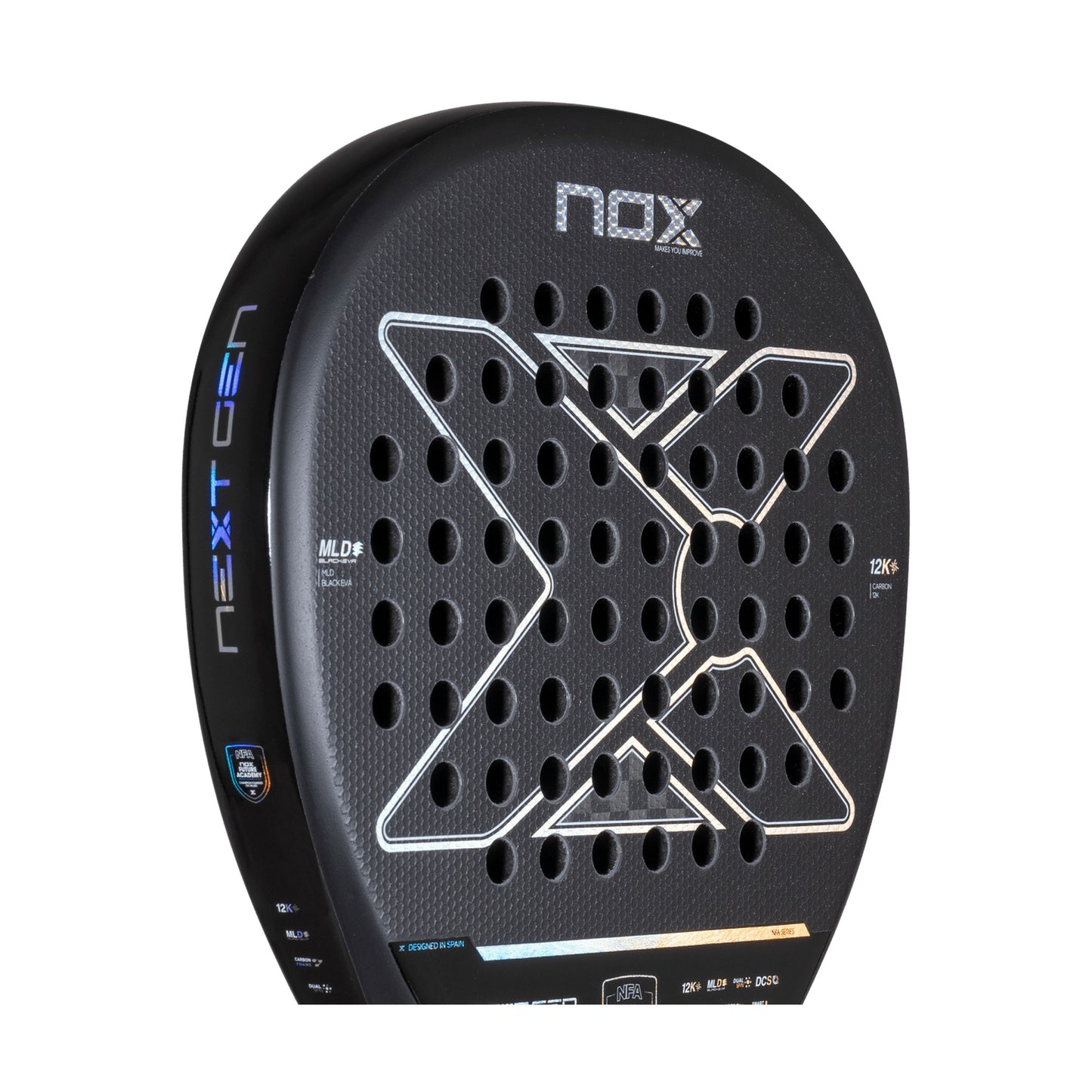 NOX NextGen Pro Attack 12K NFA Series 2026 Padel Racket - Face Detail