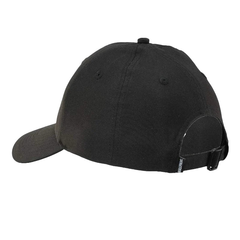 Bullpadel BPG261 Padel cap, back view, black adjustable strap