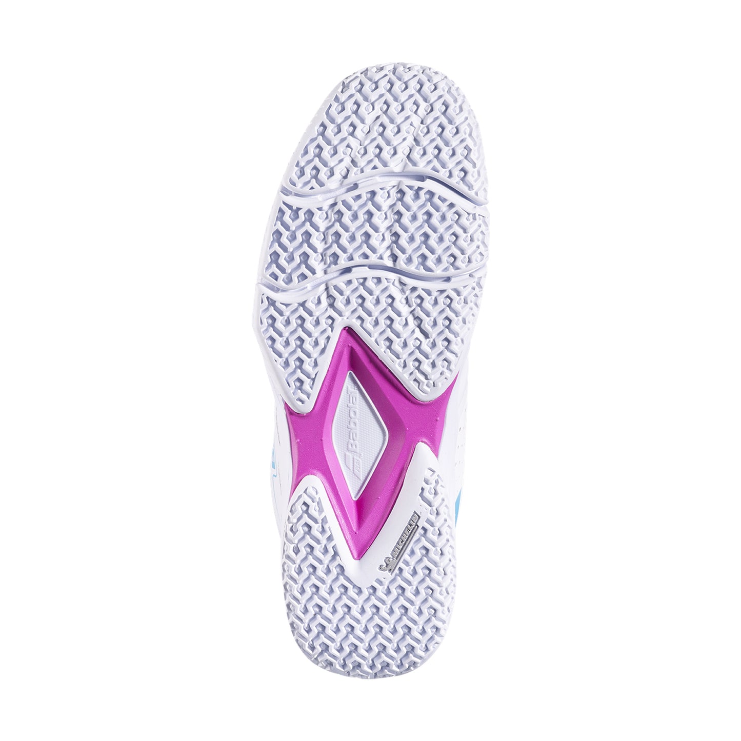 Babolat Sensa Rise Padel Shoes Women - White/Rhodamine Red - Outsole