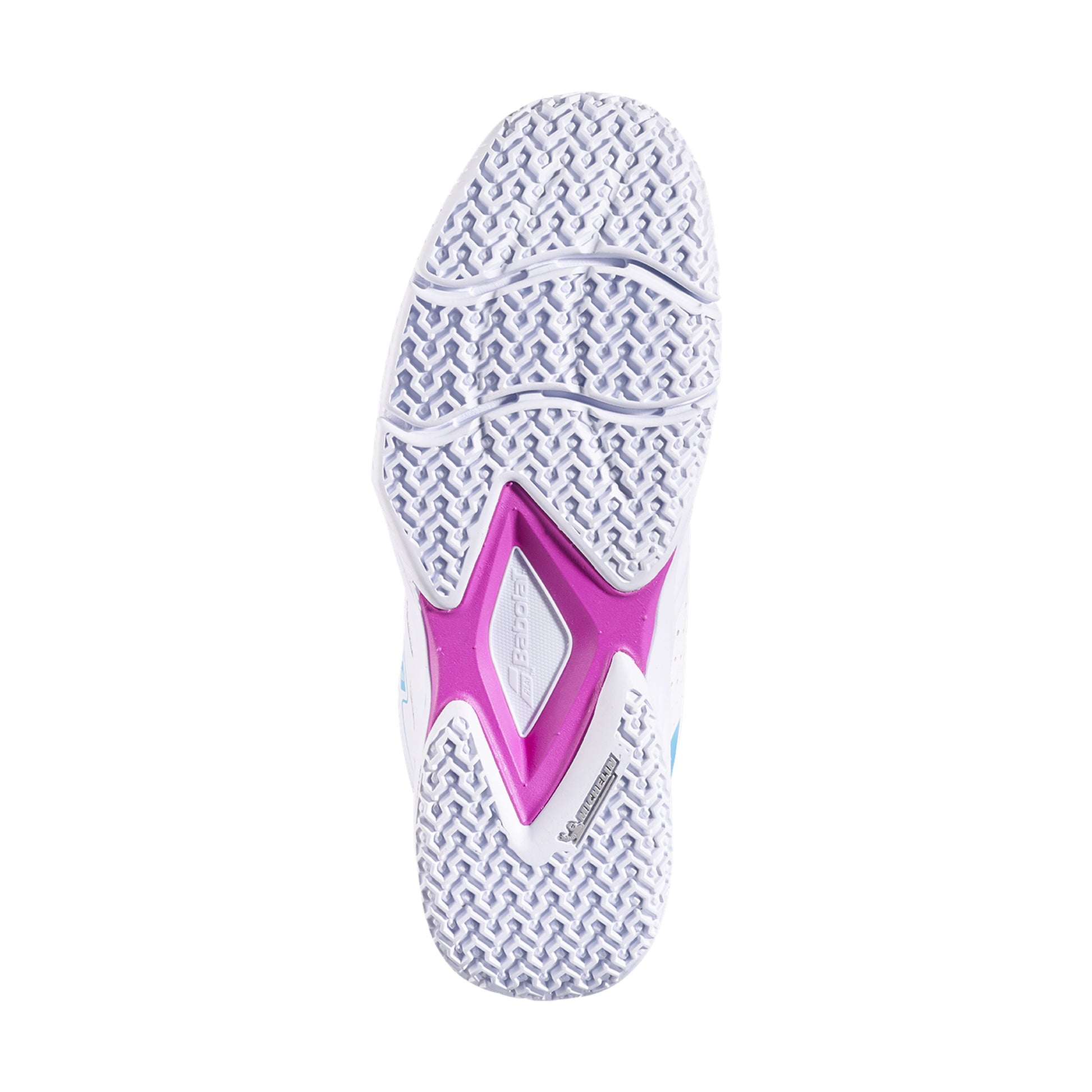 Babolat Sensa Rise Padel Shoes Women - White/Rhodamine Red - Outsole