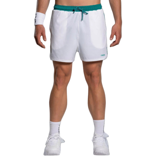 NOX Men's Pro Shorts - White/Ivy Green - model front