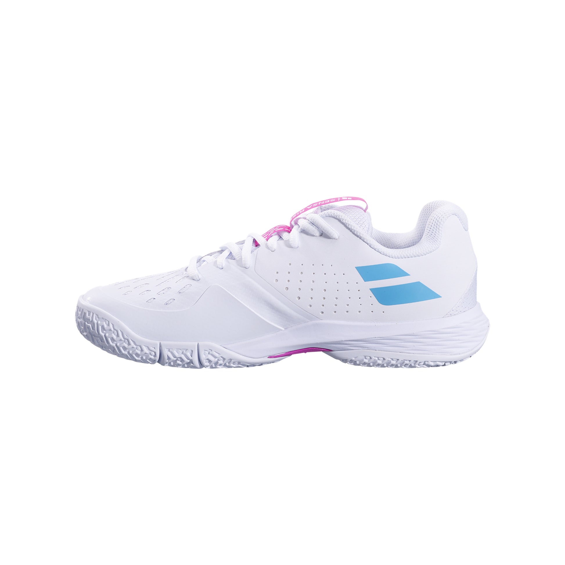 Babolat Sensa Rise Padel Shoes Women - White/Rhodamine Red - Medial