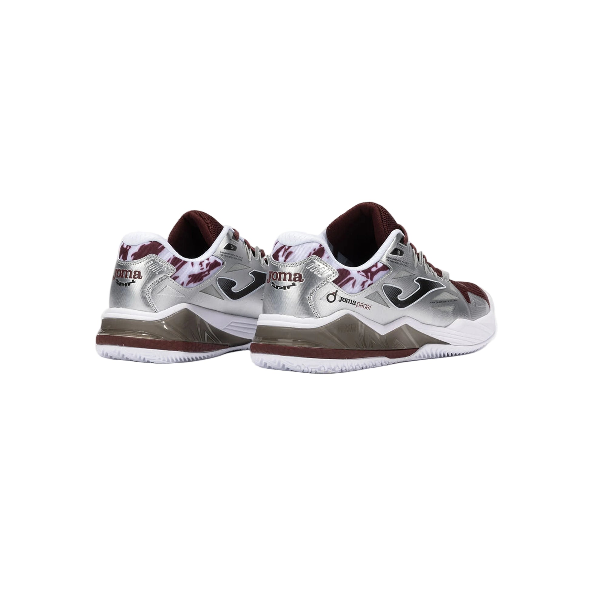 Joma Spin Men 2512 Padel Shoes Men - Maroon - Heel