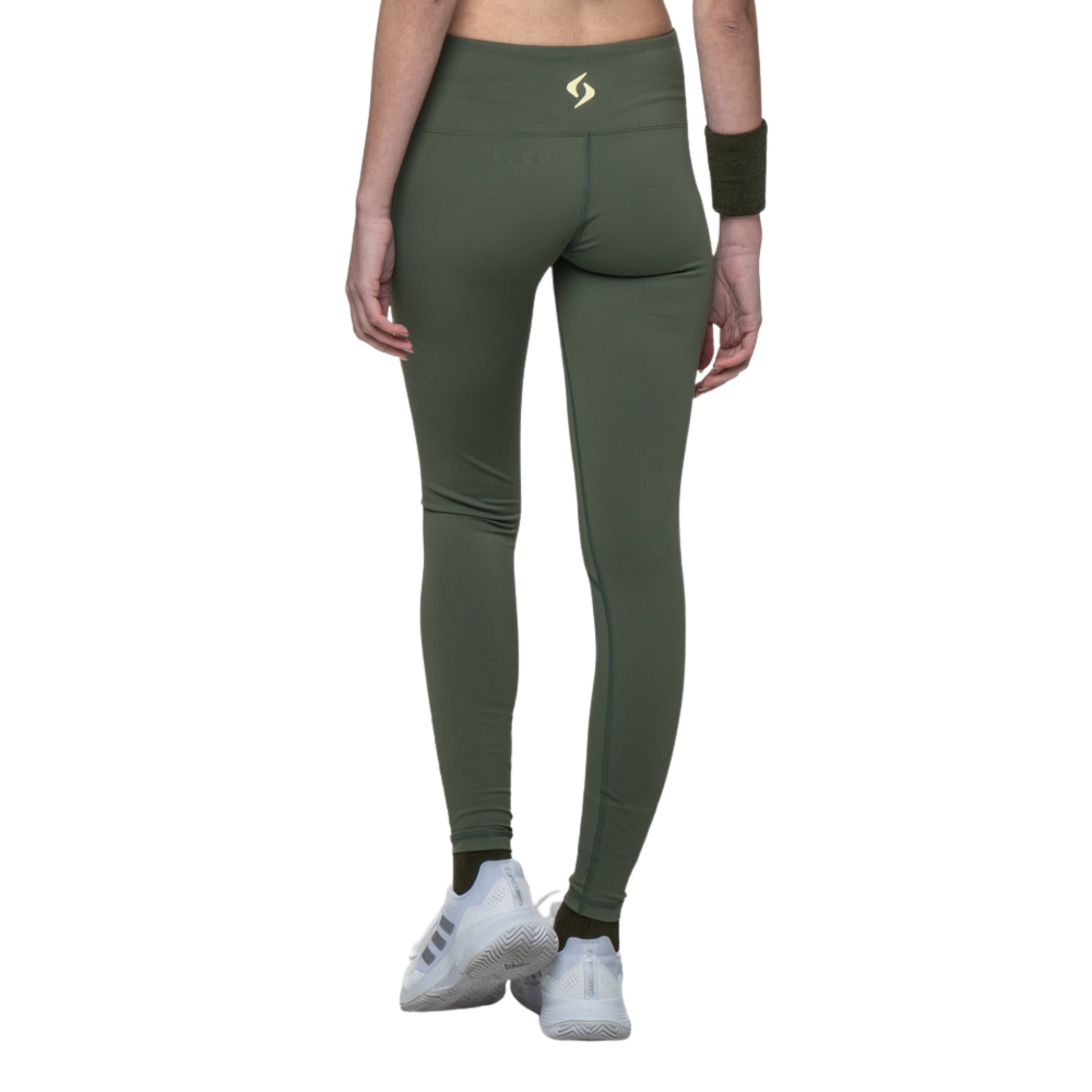 Siux Gareh 26 Women's Green Padel Leggings - Rear Movement View