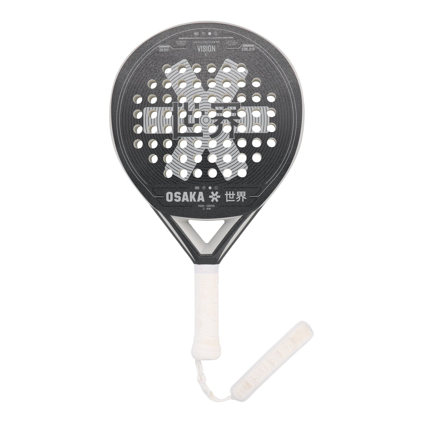 Osaka Vision Control Padel Racket - Grey - Cover