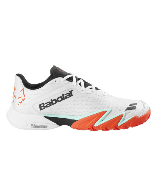 Babolat Jet Premura 3 Men Padel Shoes - White/Orange - Side
