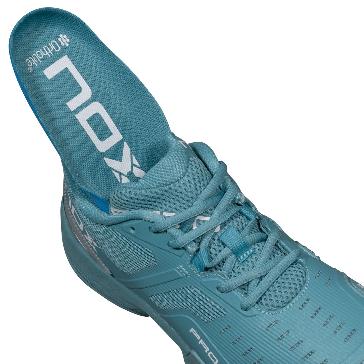 NOX AT10 Pro Turquoise/White Padel Shoes - Back
