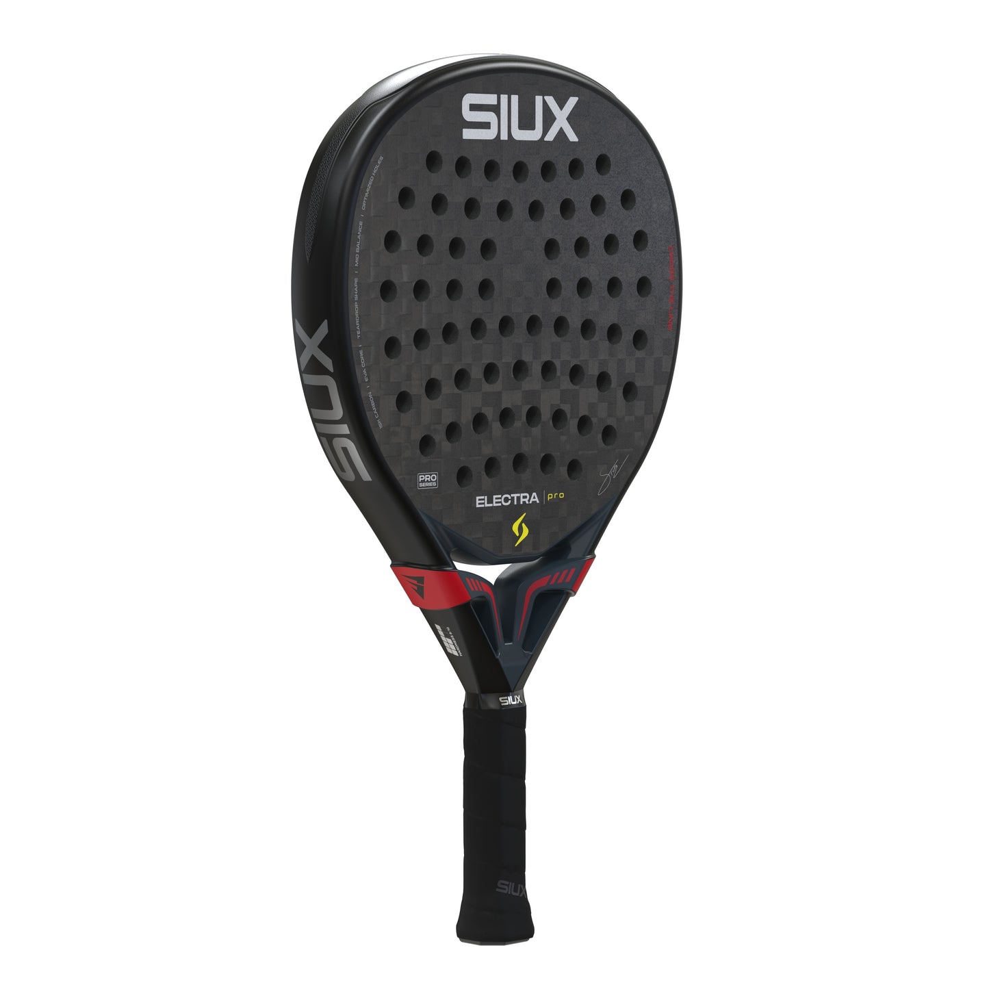 Siux Electra Pro 2026 Padel Racket - Shadow Red - Left Side
