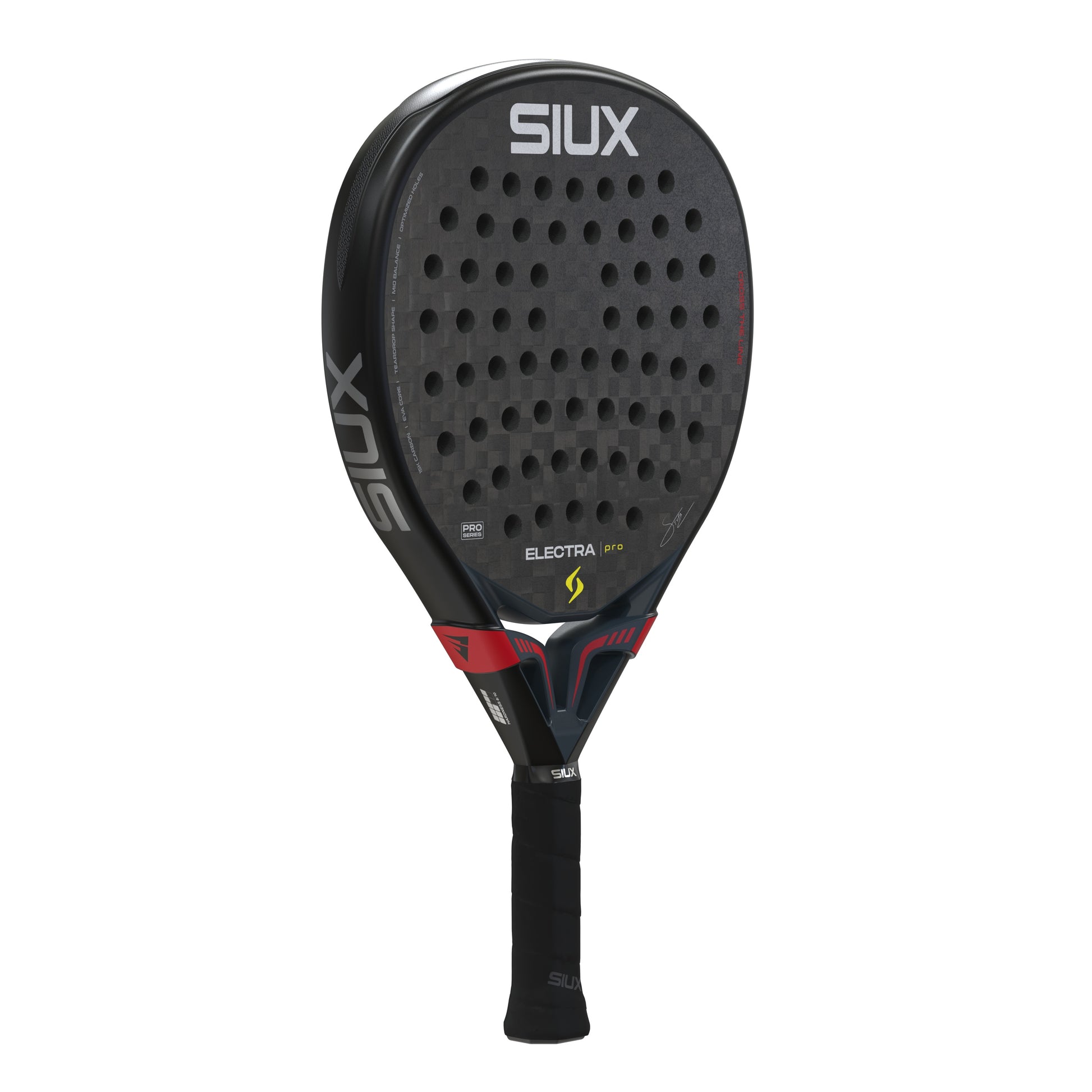 Siux Electra Pro 2026 Padel Racket - Shadow Red - Left Side