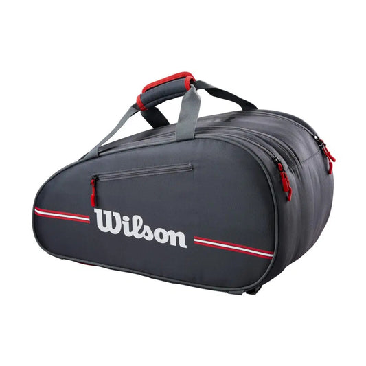 Wilson Team Padel Bag - Grey/Red - Front