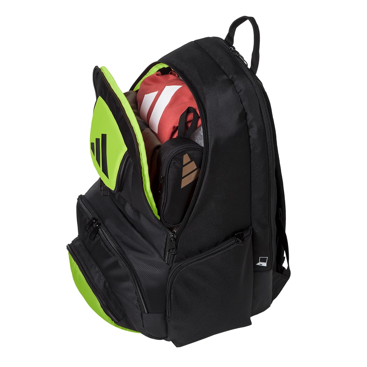 Adidas Pro Tour 3.2 Backpack - Lime-Main pouch