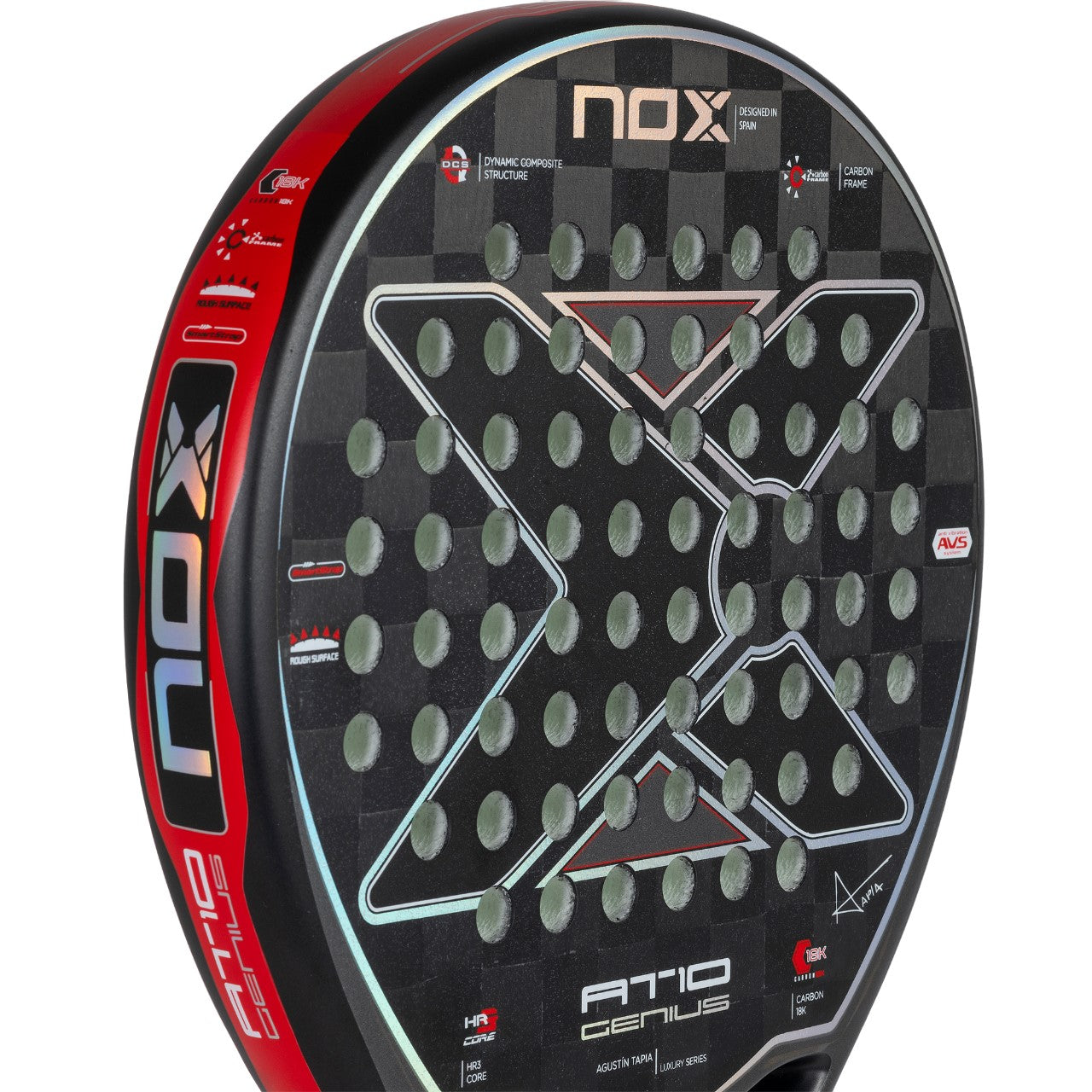 NOX AT10 Genius 18K Padel Racket-Face