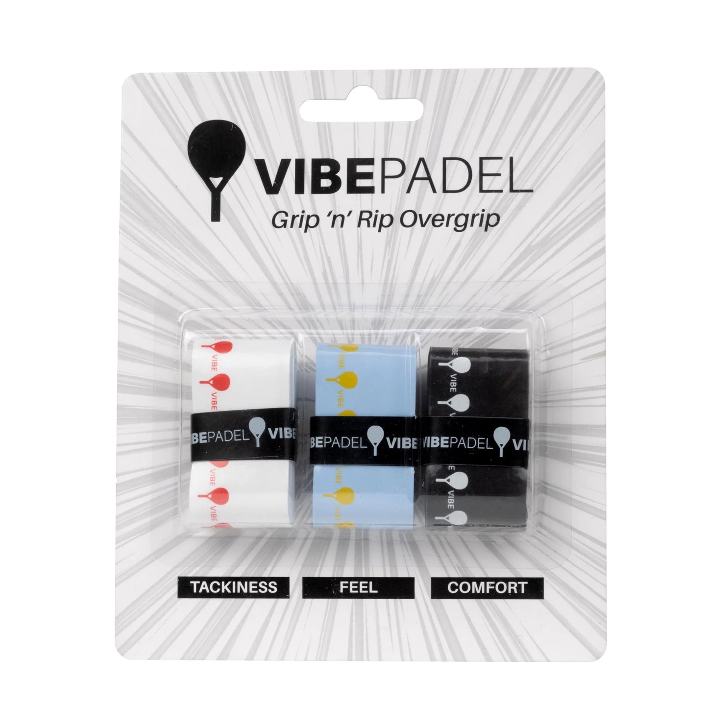 Vibe Padel Grip 'n' Rip Overgrips - Mixed Vibes