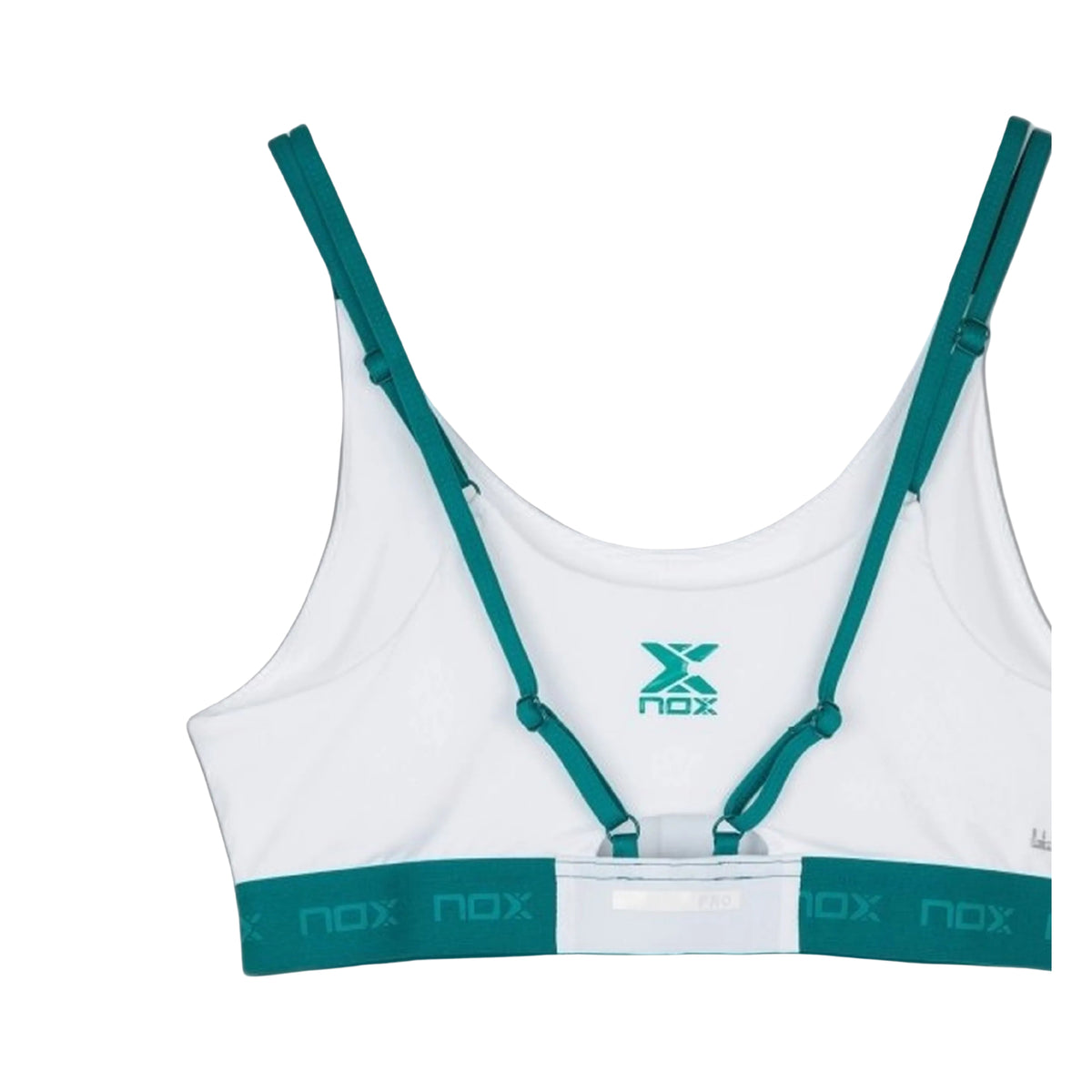 NOX Women's Pro Sports Bra - White/Ivy Green – product back