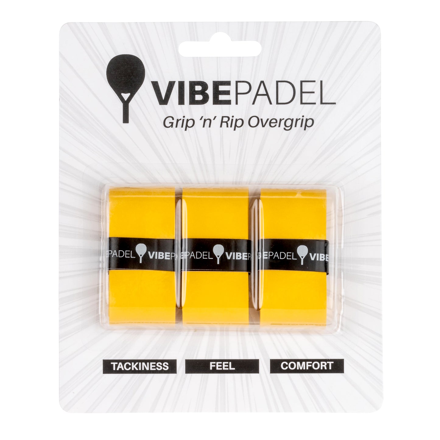 Vibe Padel Grip 'n' Rip Overgrips - Orange