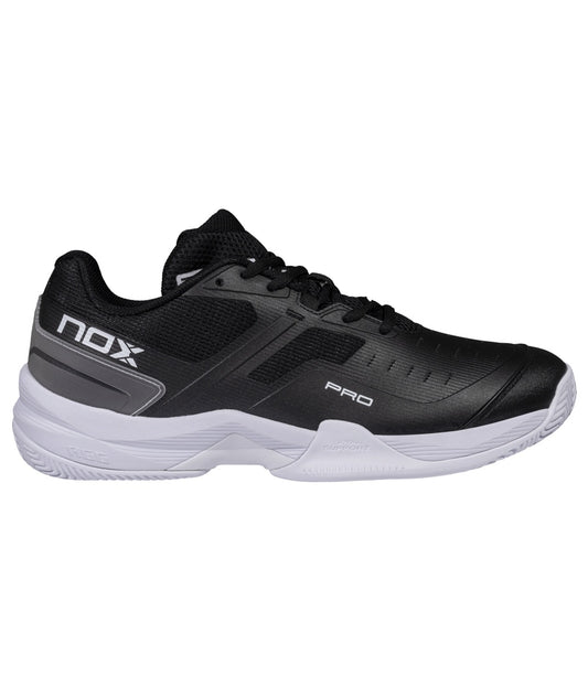 NOX AT10 Pro Black/White Padel Shoes - Side
